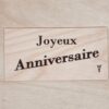 carte en bois Joyeux anniversaire