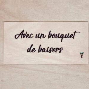 carte Avec un bouquet de baisers