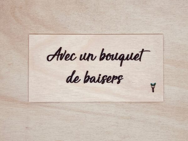 carte Avec un bouquet de baisers