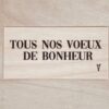 Tous nos voeux de bonheur carte en bois