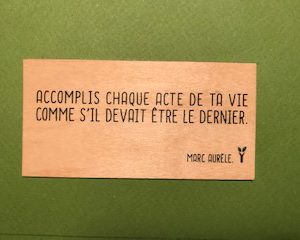 Accomplis chaque acte de ta vie