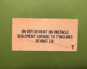 Un défi devient un obstacle
