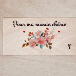 pour ma mamie chérie carte en bois