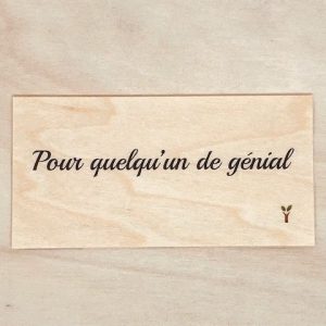 Pour quelqu'un de génial