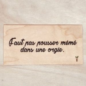 Faut pas pousser mémé dans une orgie