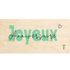 Carte en bois imprimée du message joyeux anniversaire