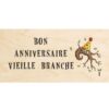 Carte en bois imprimée du message bon anniversaire vieille branche