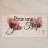 Pour une jolie fleur carte en bois