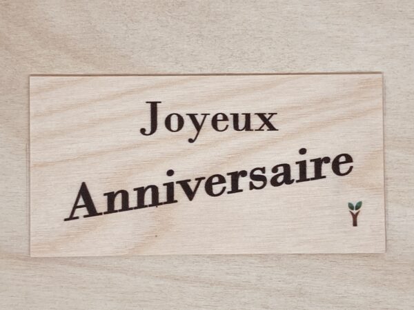 Joyeux anniversaire carte en bois