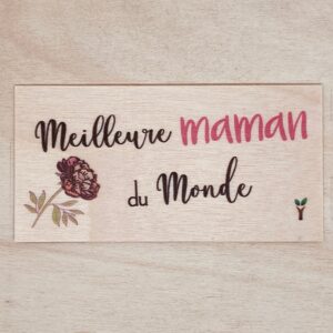 meilleure maman du monde carte en bois