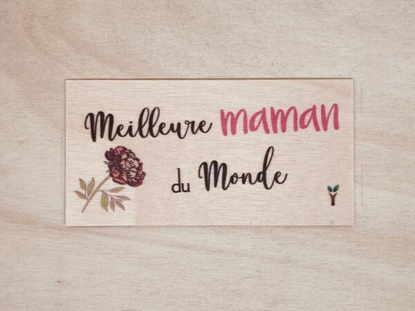 meilleure maman du monde carte en bois