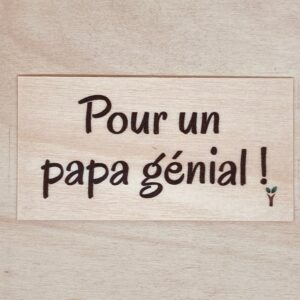 pour un papa génial carte en bois