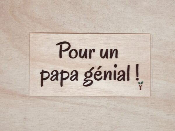pour un papa génial carte en bois