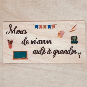 merci de m'avoir aidé à grandir