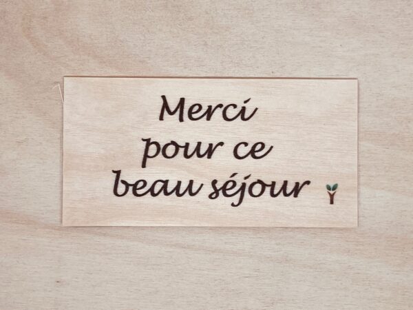 merci pour ce beau séjour carte en bois
