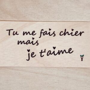 tu me fais chier, mais je t'aime